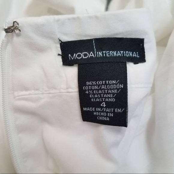 MODA White Cross Back Cami Dress 4 Small - Picture 7 of 8